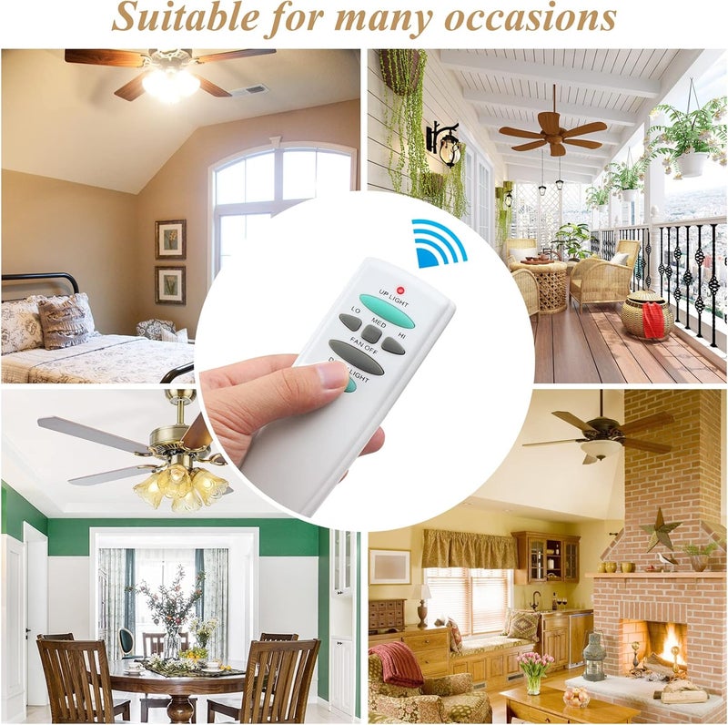 Prichor UC7078T Remote for Ceiling Fan with Up Down Light, Replacement for Hampton Bay Harbor Breeze Hunter, Compatible with UC7078T UC7067RC CHQ7078T L3H2010FANHD Fan-HD6 FAN-28R, Dimmable - Image 2